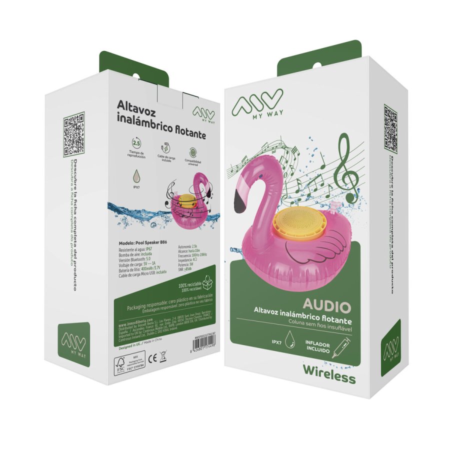 B�rbare Bluetooth-h�jttalere Myway Flamingo #5