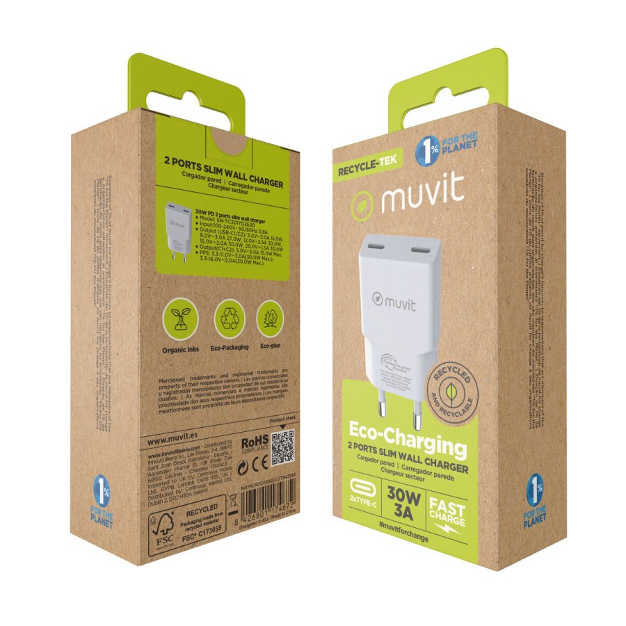 Biloplader Muvit for Change HC-263C Hvid 30 W #6