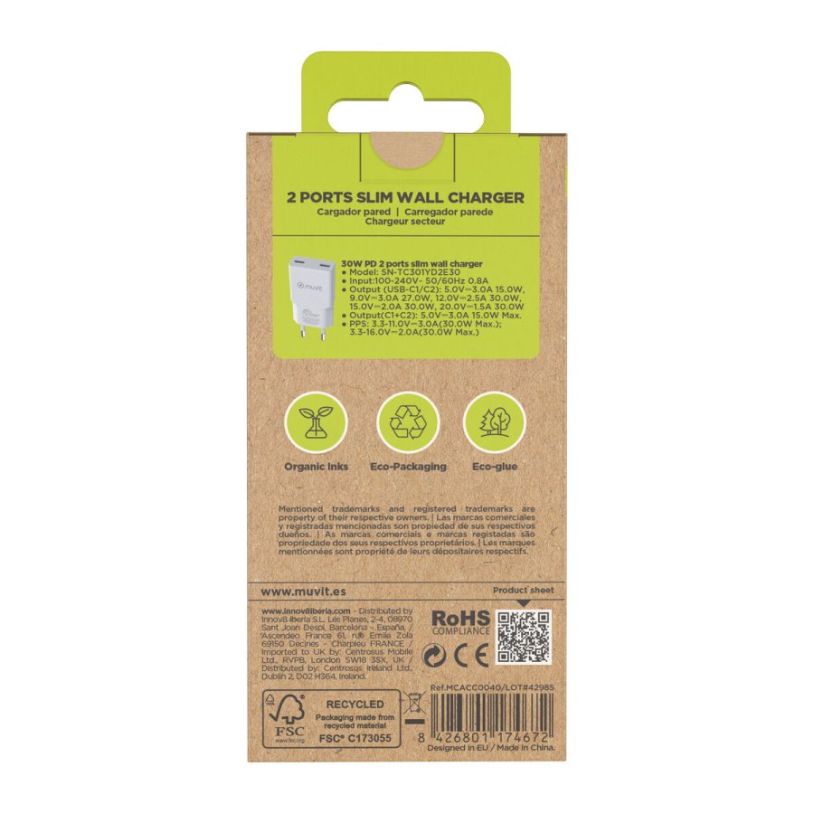 Biloplader Muvit for Change HC-263C Hvid 30 W #7