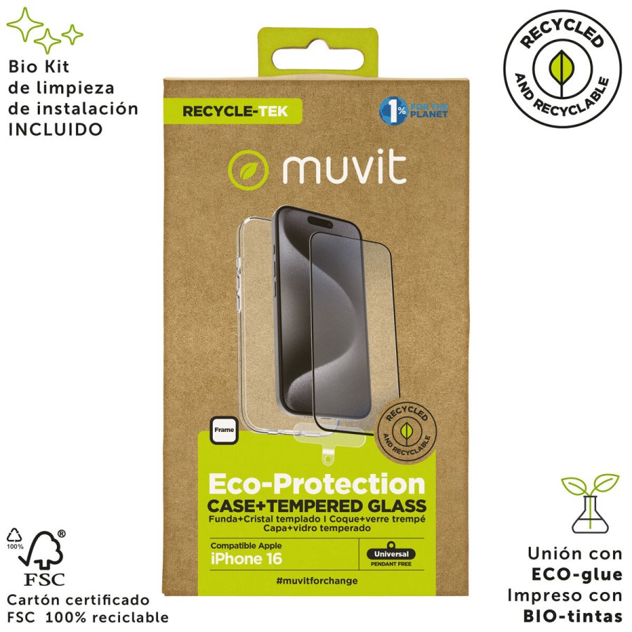 Mobileetui og -beskytter Muvit for Change iPhone 16 Sort #5