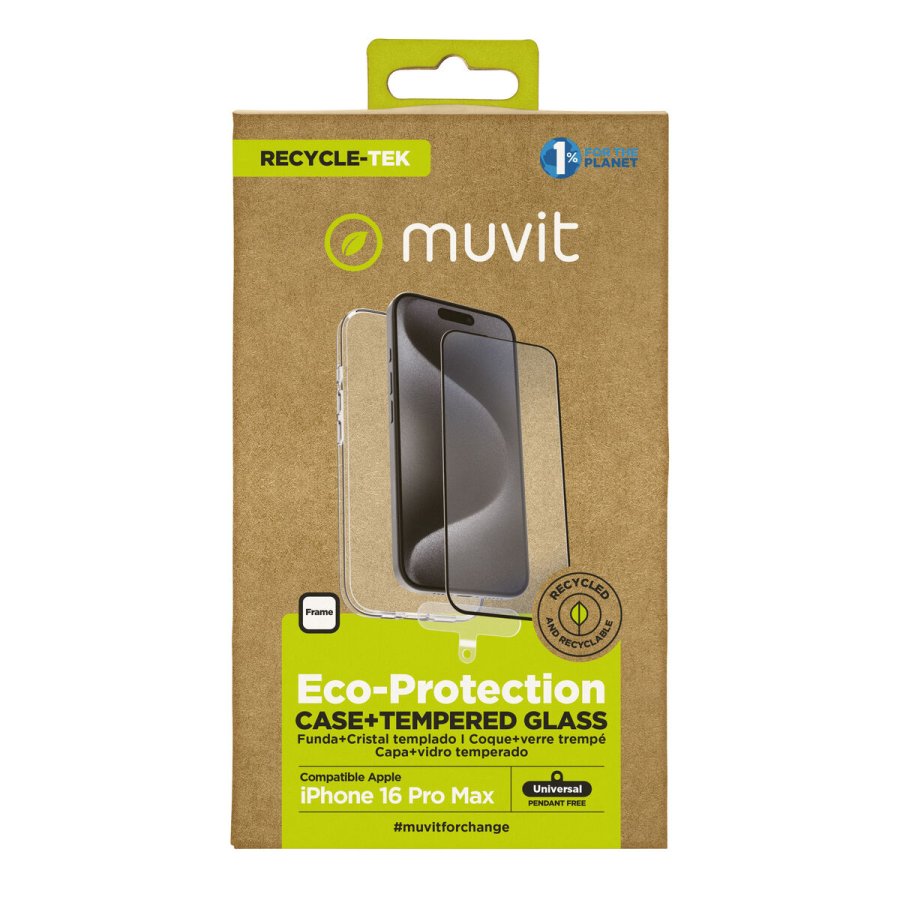 Mobileetui og -beskytter Muvit for Change iPhone 16 Pro Max Sort #1