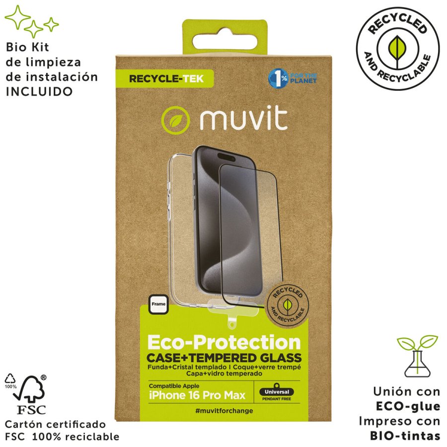 Mobileetui og -beskytter Muvit for Change iPhone 16 Pro Max Sort #5