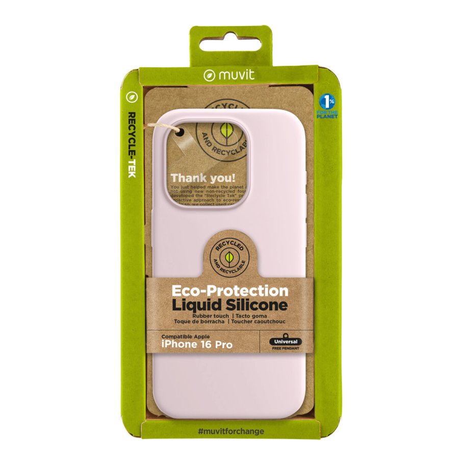 Mobilcover Muvit for Change iPhone 16 Pro Pink #2