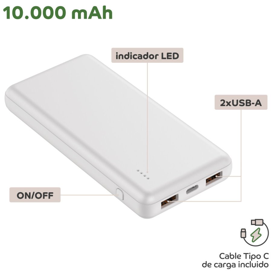 Powerbank Myway Hvid 10000 mAh #4