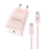 V�goplader + USB-C kabel Muvit for Change  Glass GaN Pink #1