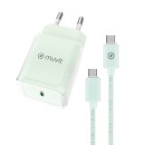 V�goplader + USB-C kabel Muvit for Change  Glass GaN Gr�n #1