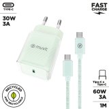 V�goplader + USB-C kabel Muvit for Change  Glass GaN Gr�n #2