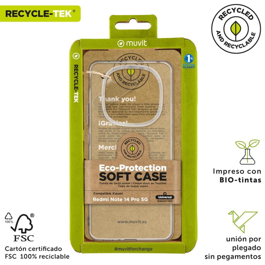 Mobilcover Muvit Xiaomi Redmi Note 14 Pro 5G Gennemsigtig #4