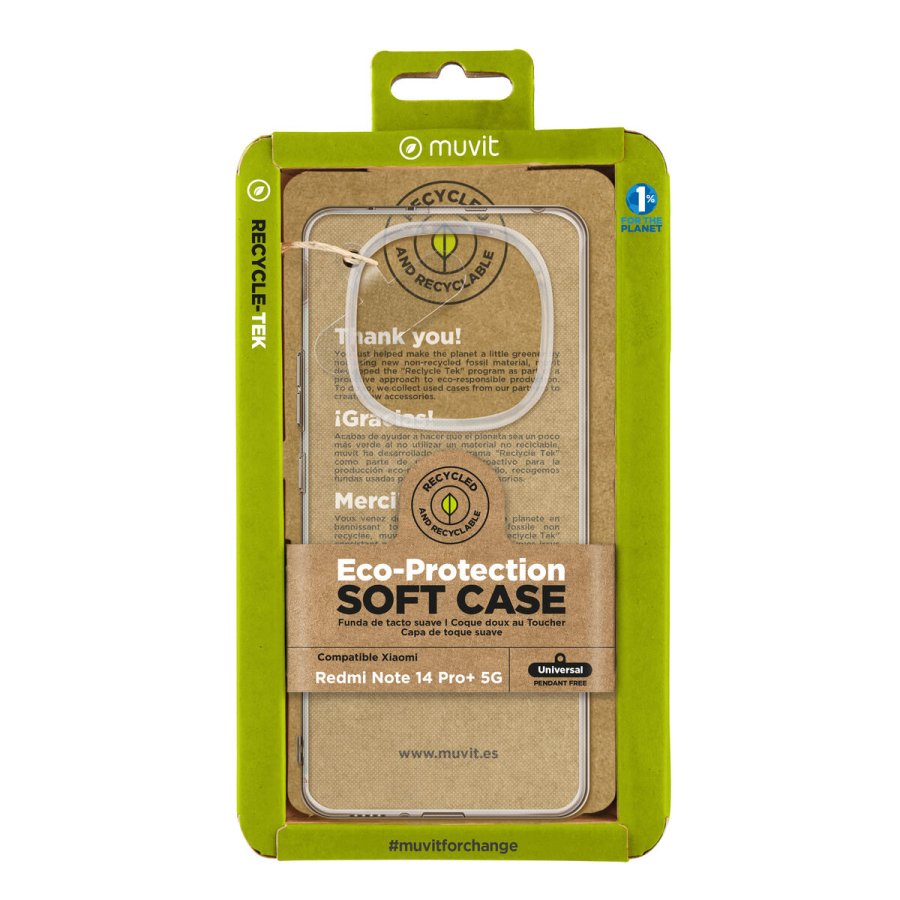 Mobilcover Muvit Xiaomi Redmi Note 14 Pro+ 5G Gennemsigtig #1