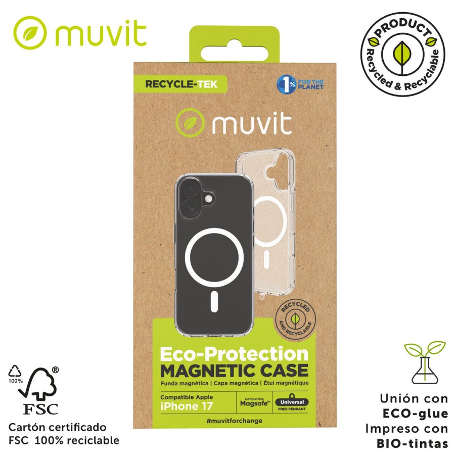 Mobilcover Muvit for Change iPhone 17 Gennemsigtig #3
