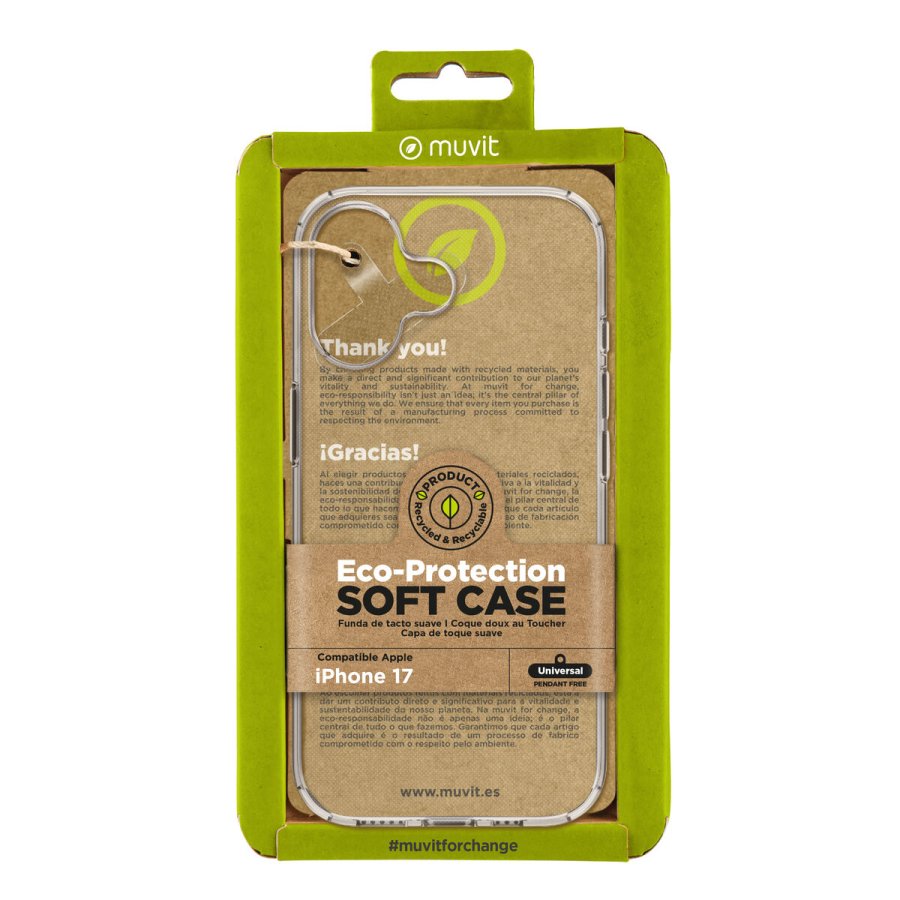 Mobilcover Muvit for Change iPhone 17 Gennemsigtig #1