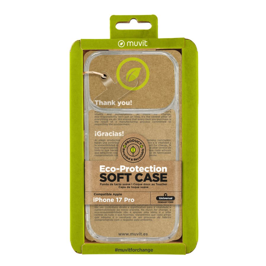 Mobilcover Muvit for Change iPhone 17 Pro Gennemsigtig #1