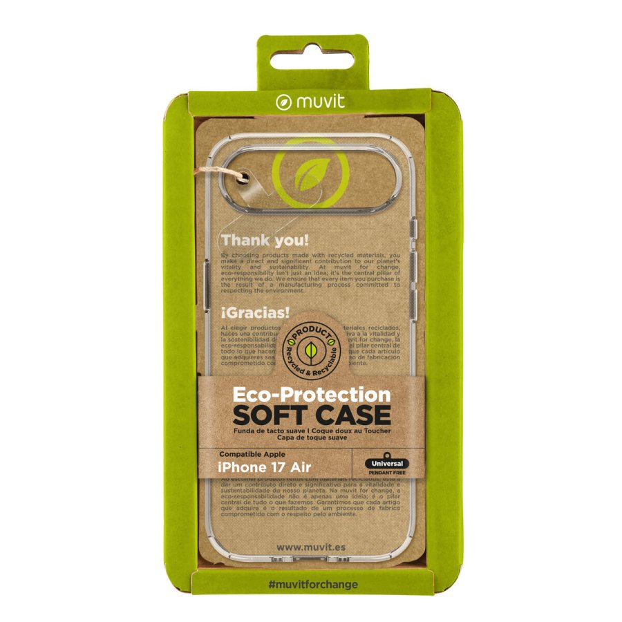 Mobilcover Muvit for Change iPhone Air Gennemsigtig #1