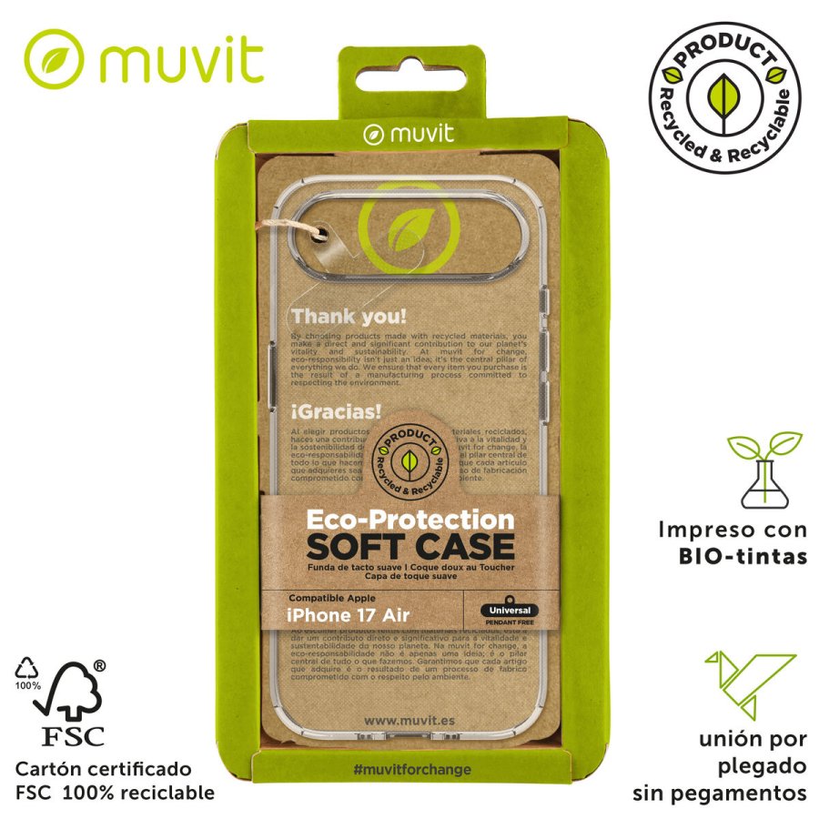 Mobilcover Muvit for Change iPhone Air Gennemsigtig #3