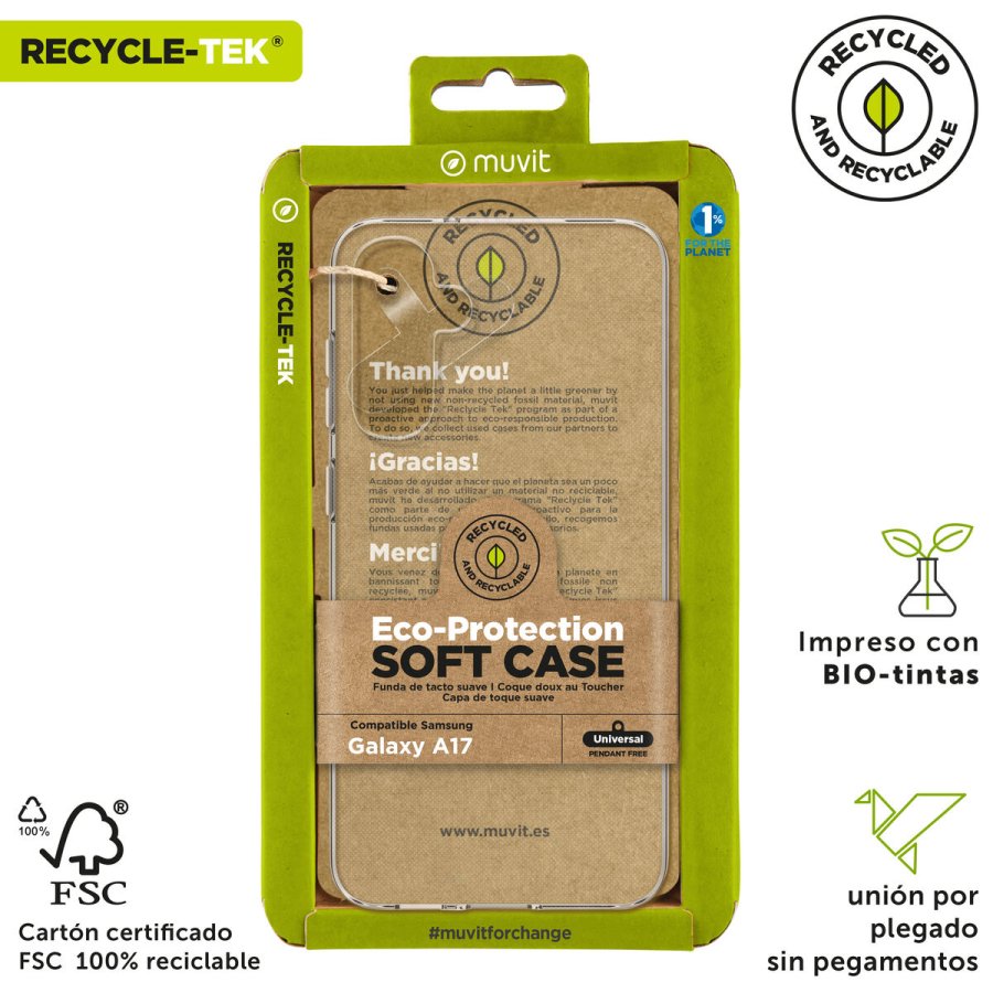 Mobilcover Muvit for Change Galaxy A17 Gennemsigtig #3