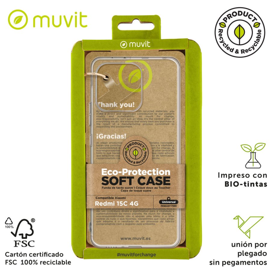 Mobilcover Muvit for Change Redmi 15C 4G Gennemsigtig #3