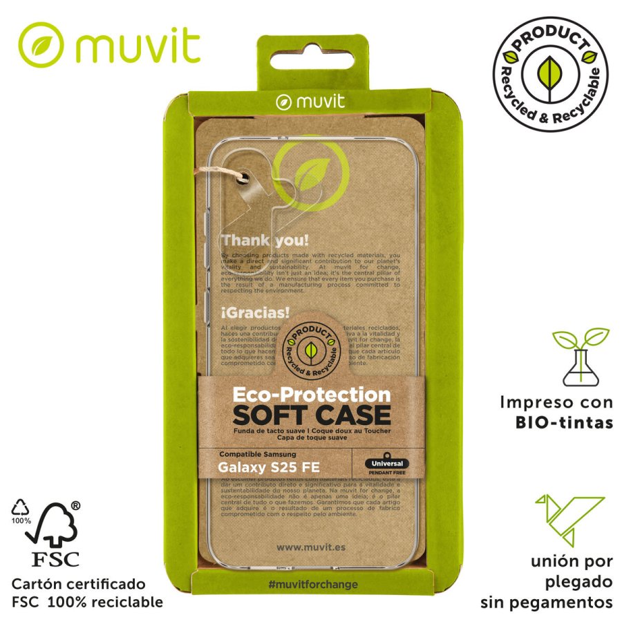 Mobilcover Muvit for Change Galaxy S25 FE Gennemsigtig #4