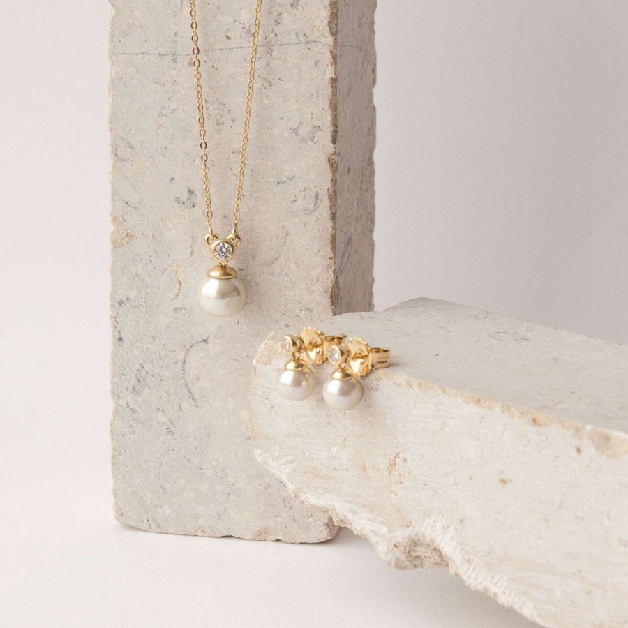 �reringe til kvinder Majorica 15305.01.1.E00.000.1 Hvid Gylden #2