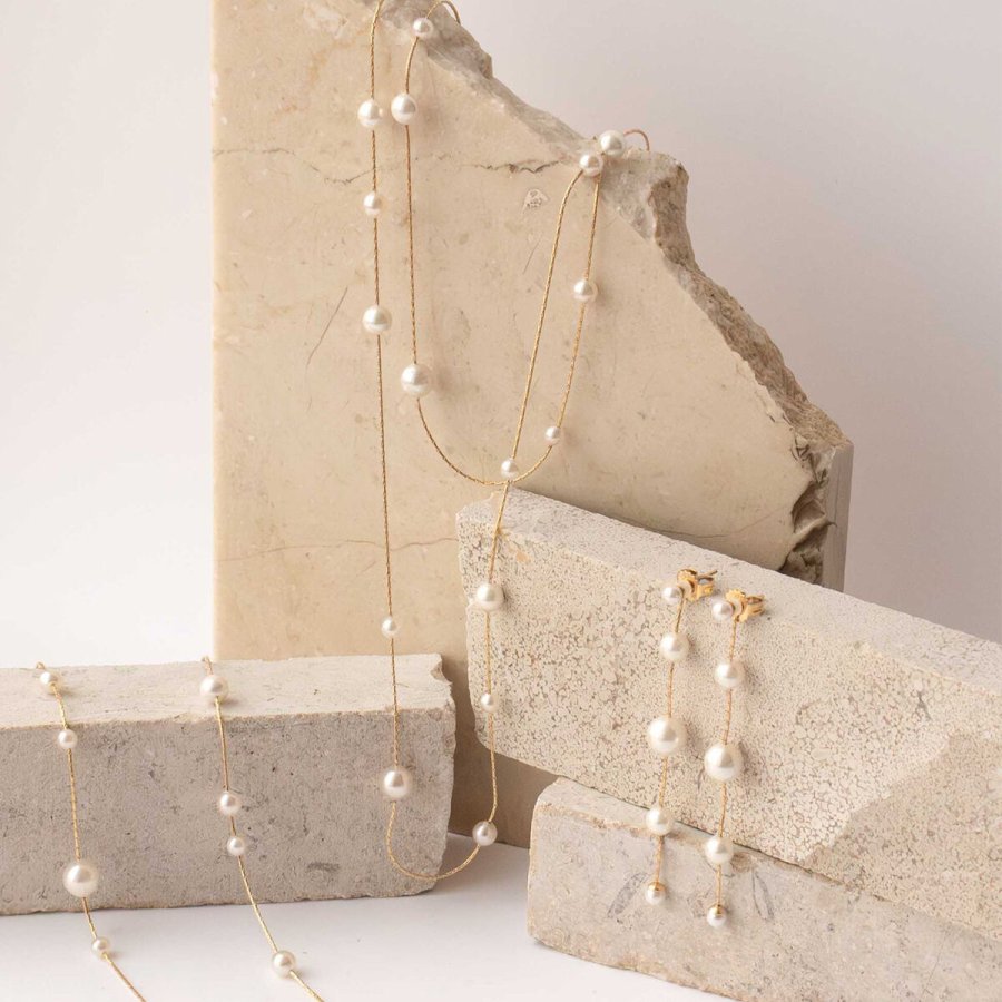 �reringe til kvinder Majorica 17292.01.1.E00.906.1 Hvid Gylden #2