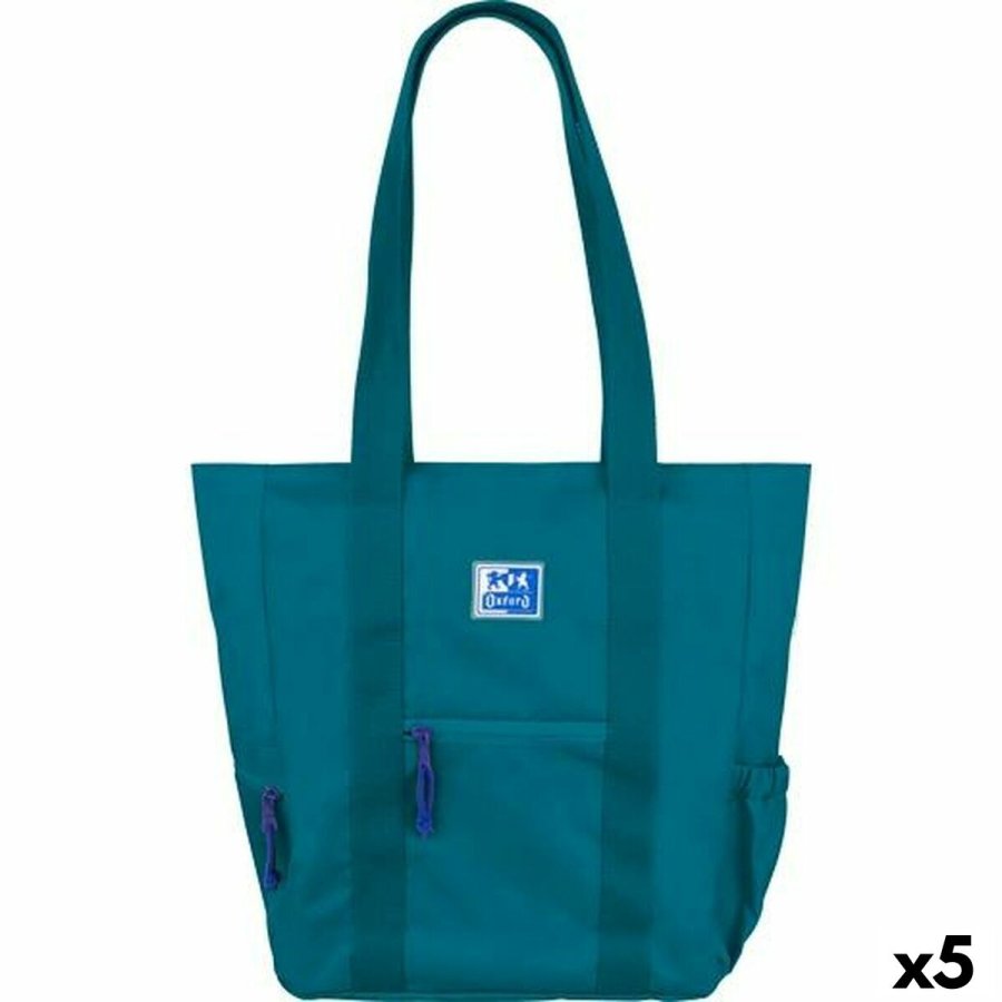 Hndtasker Oxford B-TRENDY AQUA Bl 34 x 31 x 12 cm (5 enheder) #1