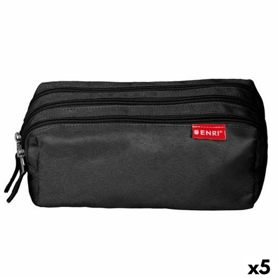 Penalhus ENRI Sort 21 x 7 x 11 cm (5 enheder) #1