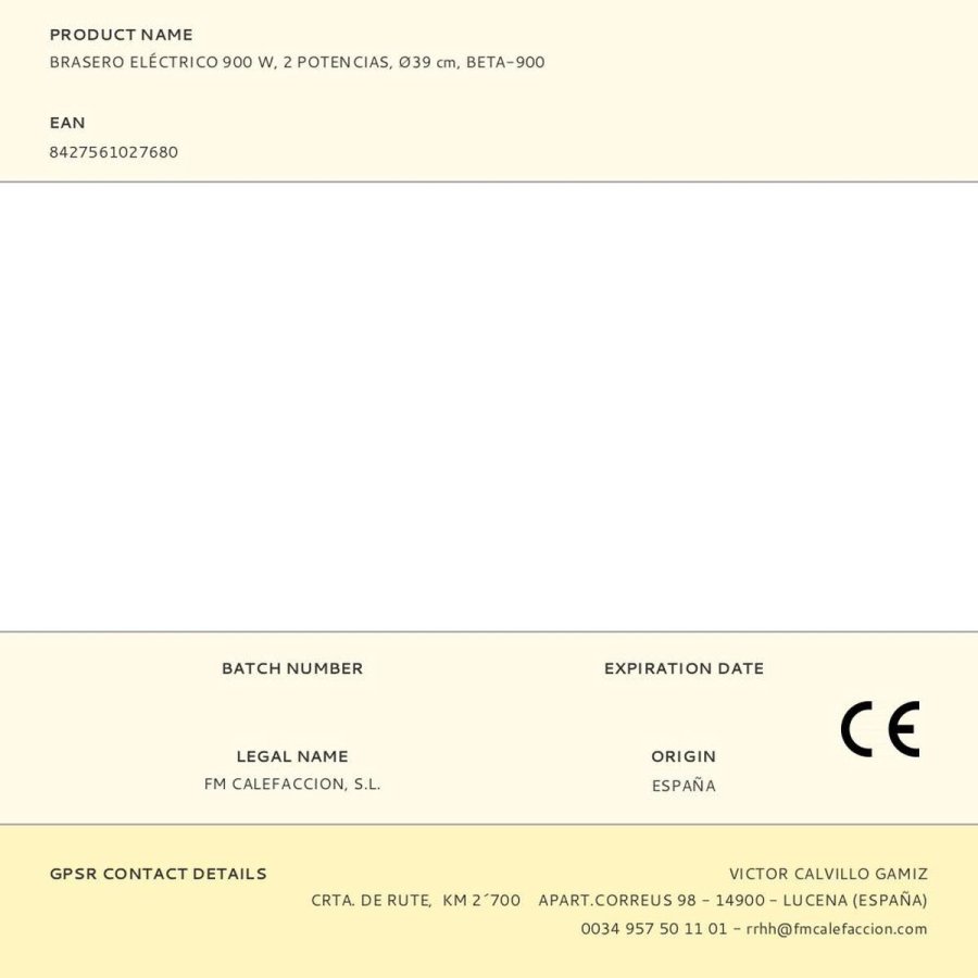 Varmebkken FM Calefaccin BETA-900 #2