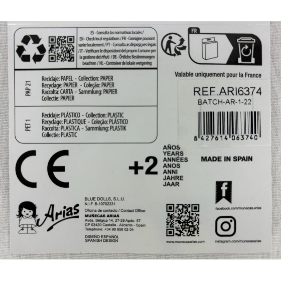 Dukkesko Arias Pink 40 cm #2