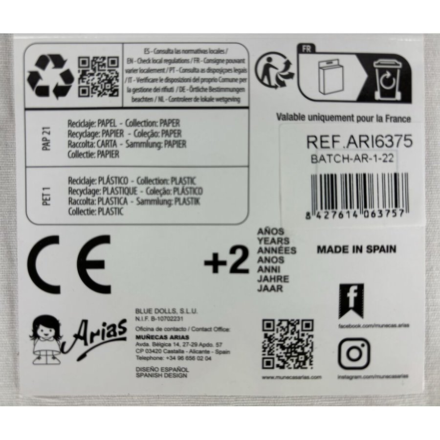 Dukkesko Arias Pink 40 cm #2