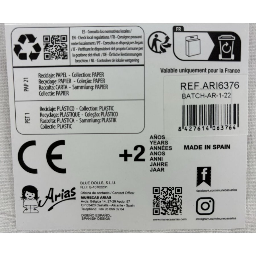 Dukkesko Arias Pink 40 cm #2