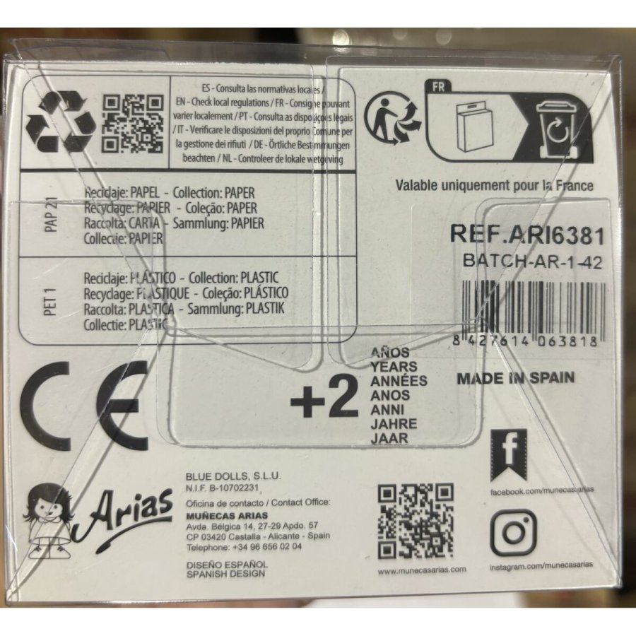 Dukkesko Arias Hvid 40 cm #3