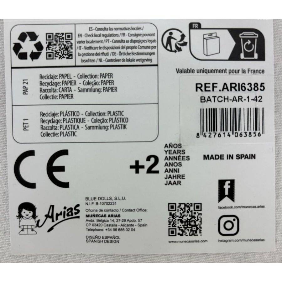 Dukkesko Arias Pink 40 cm #3