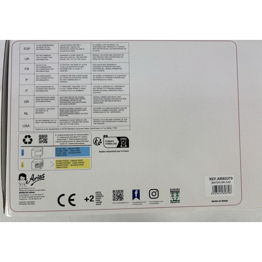 Baby Dukke Arias Zoe 45 cm #2