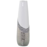 Vase Alexandra House Living Hvid Slvfarvet Keramik Skinnende 13 x 13 x 45 cm #1