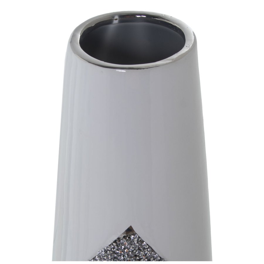 Vase Alexandra House Living Hvid Slvfarvet Keramik Skinnende 13 x 13 x 45 cm #2