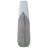 Vase Alexandra House Living Hvid Slvfarvet Keramik Skinnende 13 x 13 x 45 cm #3