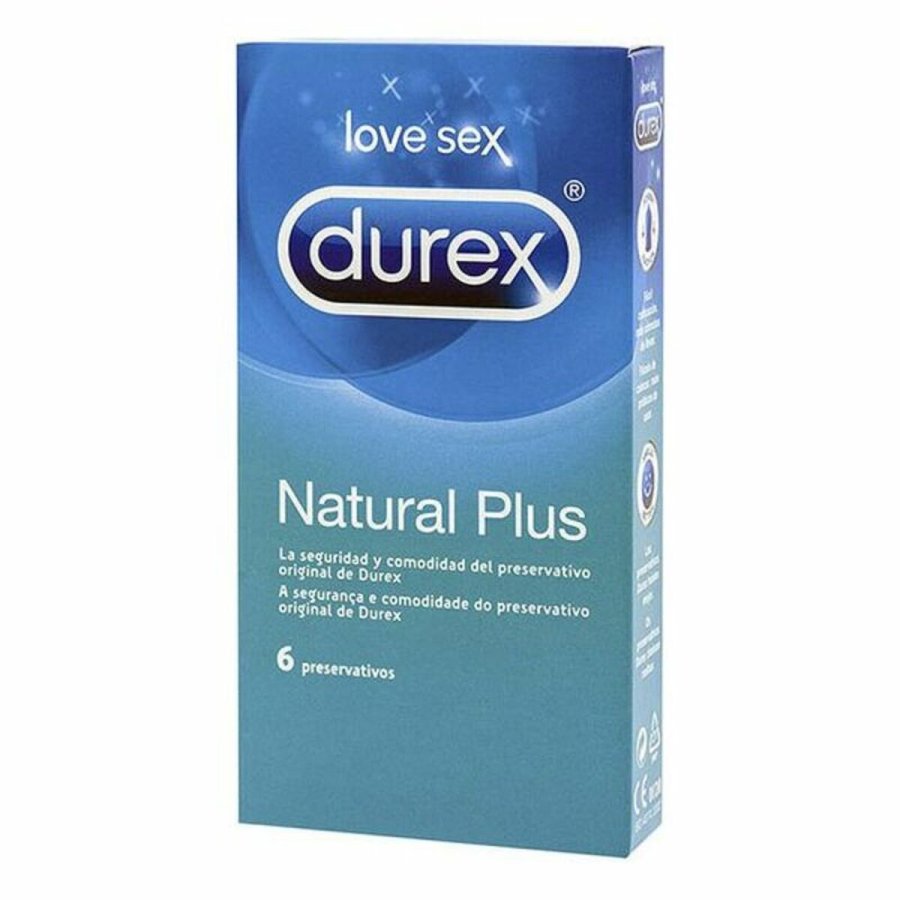 Kondomer Durex Natural Plus 6 Dele #1