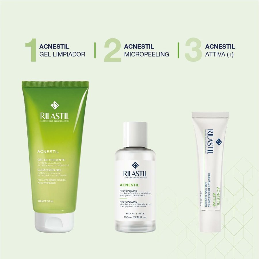 Ansigtsrens i gel-form Rilastil ACNESTIL 100 ml #3