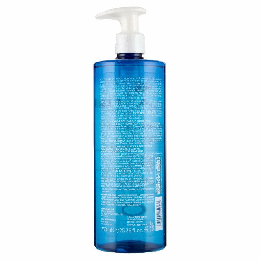 Ansigtsrens i gel-form Rilastil XEROLACT 750 ml #6