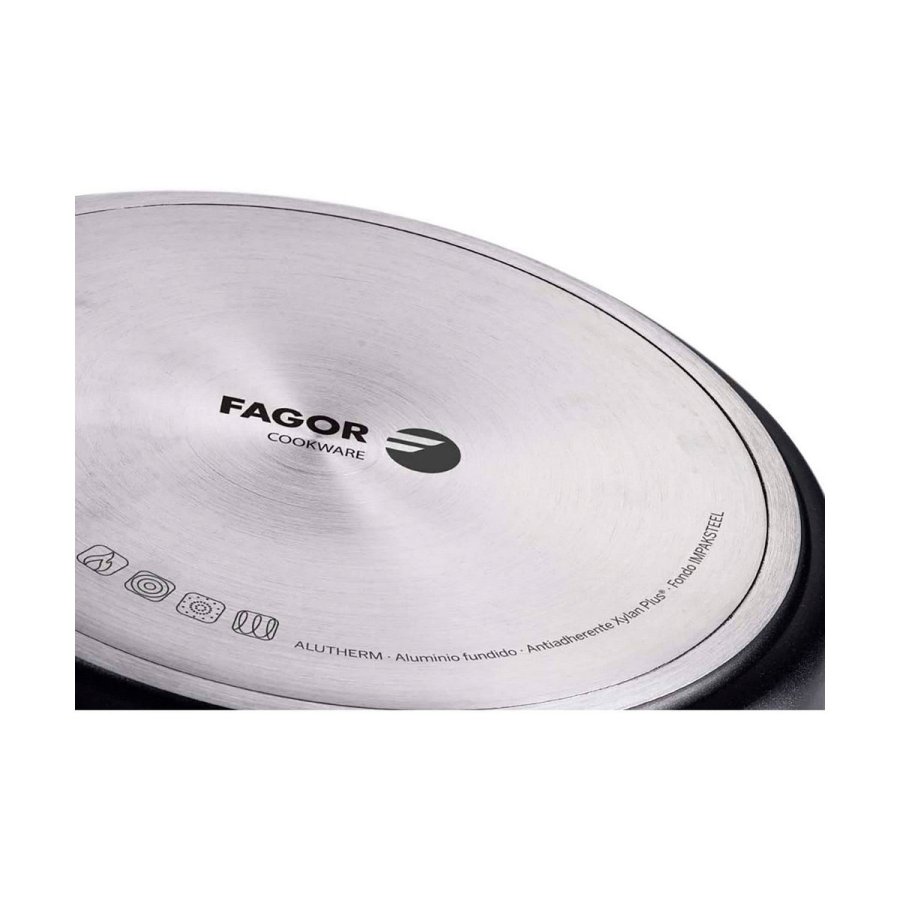 Stegepande Fagor Sort Aluminium  28 cm #2