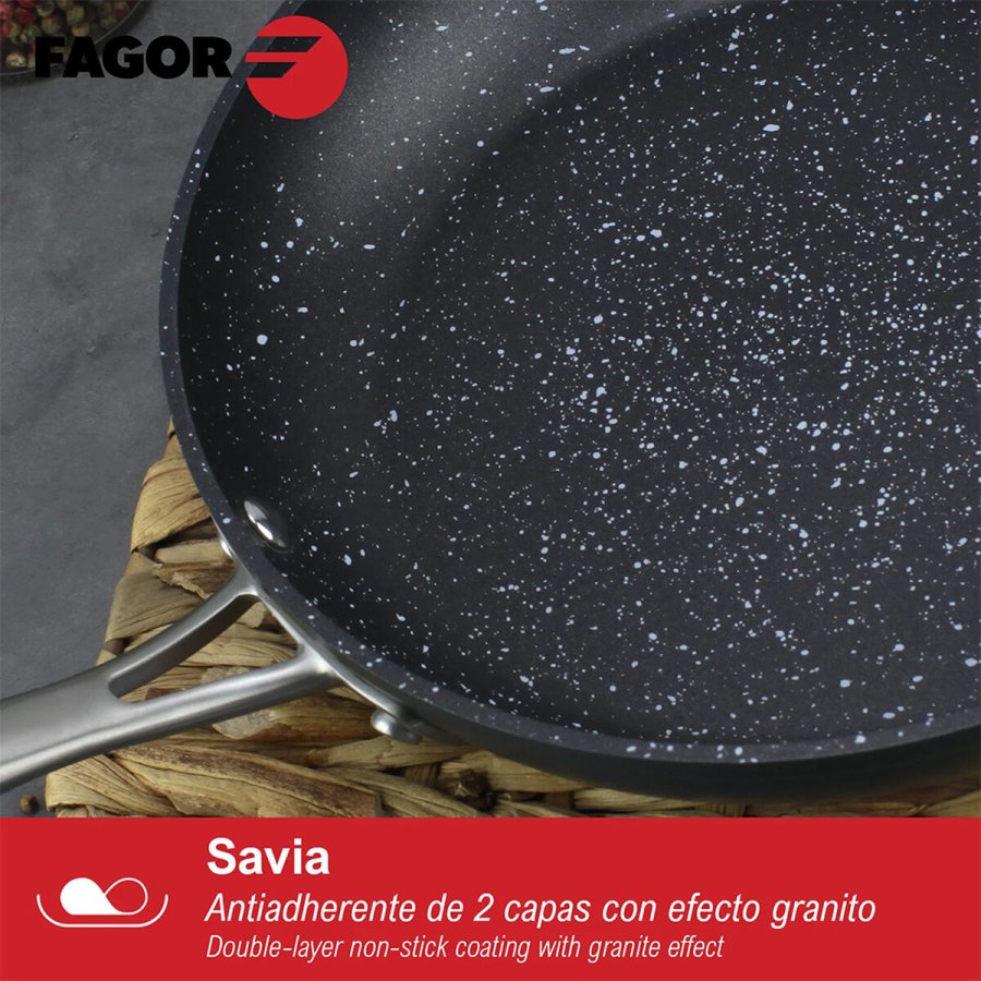 Stegepande Fagor Savia Smedet aluminium Slvfarvet  26 cm #7