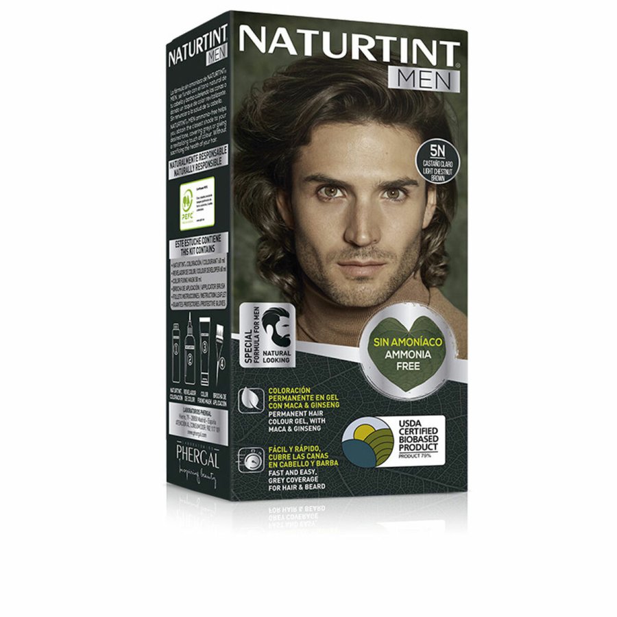 Permanent Farve Naturtint NATURTINT MEN 5 - Klar Kastanje #1