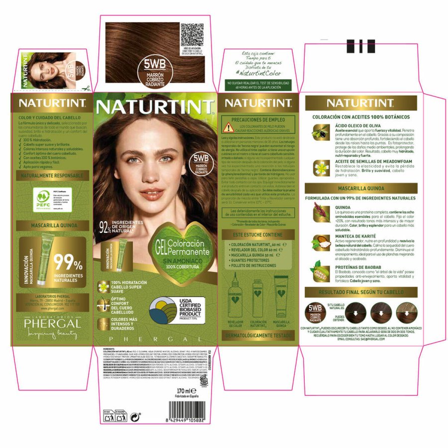 Hrmaske Naturtint NATURTINT COLORACIN 170 ml #1
