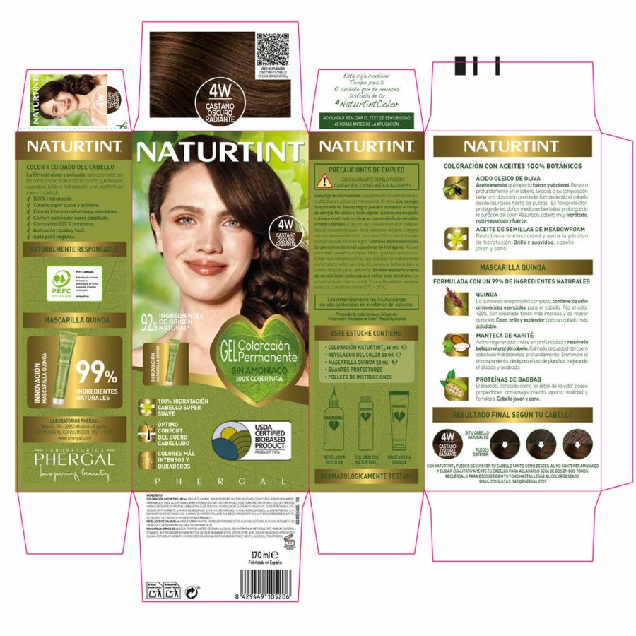 Hrmaske Naturtint NATURTINT COLORACIN 170 ml #1