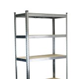Hylder Ferrestock 875 Kg 90 x 40 x 180 cm Gr� Tr� Galvaniseret st�l Tr� MDF 5 Hylder #2
