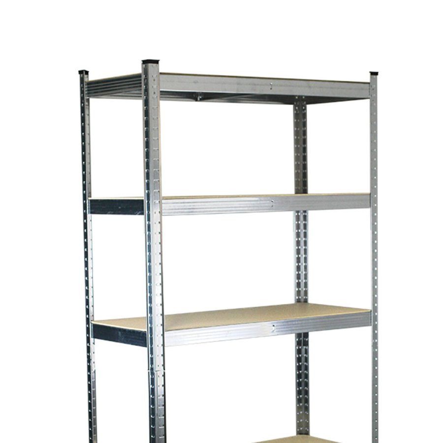 Hylder Ferrestock 875 Kg 90 x 40 x 180 cm Gr� Tr� Galvaniseret st�l Tr� MDF 5 Hylder #2