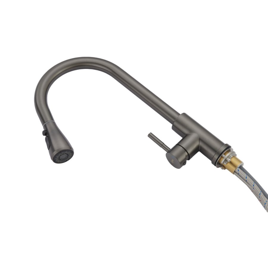 Hane med blandingsbatteri Fontastock Gr Rustfrit stl Keramisk C-formet #3