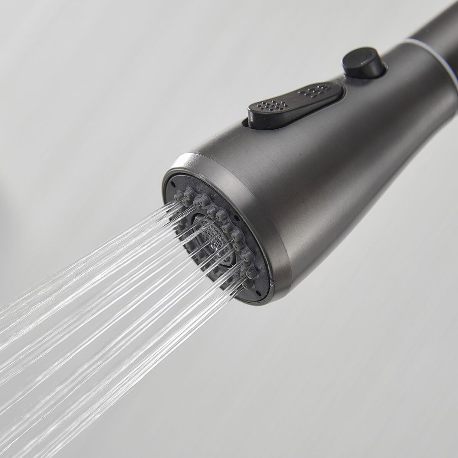 Hane med blandingsbatteri Fontastock Gr Rustfrit stl Keramisk C-formet #5