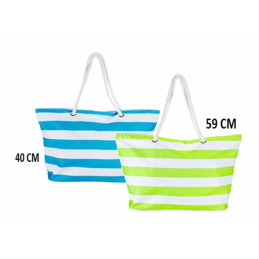 Strandtaske Bismark Bl Hvid Oxford 59 x 19 x 40 cm #2