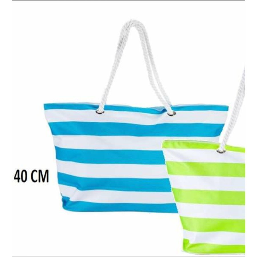 Strandtaske Bismark Bl Hvid Oxford 59 x 19 x 40 cm #3