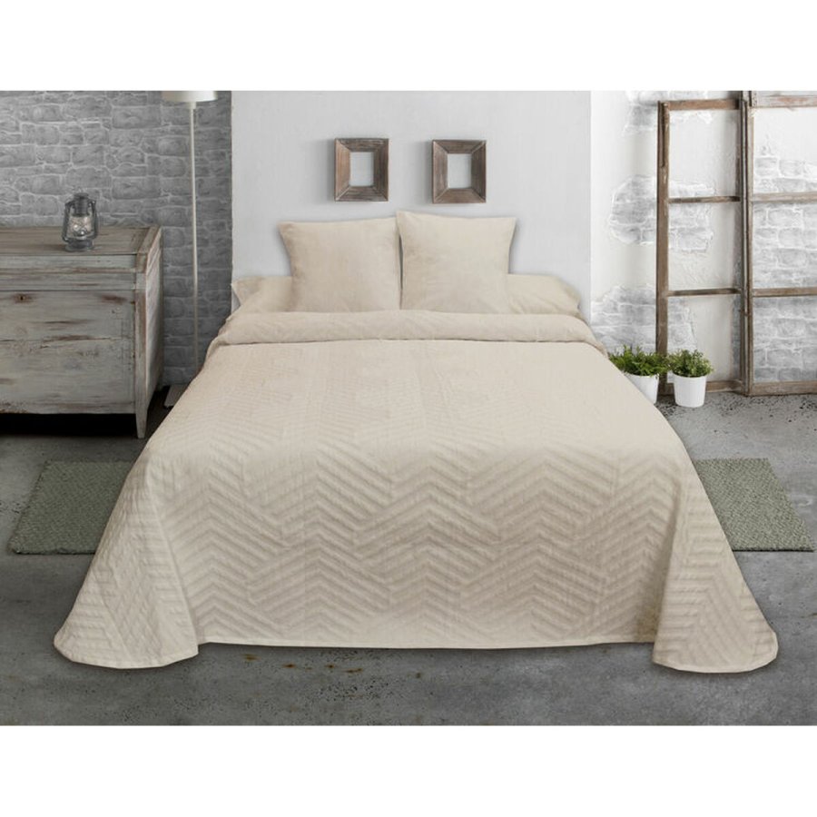 Sengetppe (vattppe) Hosteline ESPIGA Beige Elfenben Seng 105 (1 Dele) #1